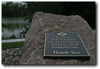 Outdoor memorial plaques