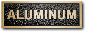 Flash Bronze finish for aluminum outdoor plaques